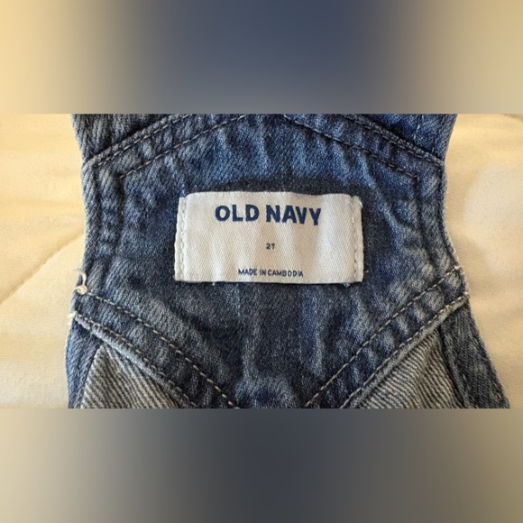 Old Navy Blue Denim Kids Overalls - Picture 2 of 2